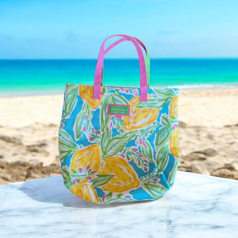 NWOT Lilly Pulitzer/Estee Lauder Colorful Large Beach Tote Bag